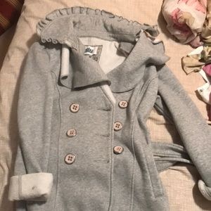debby double breasted heater grey coat